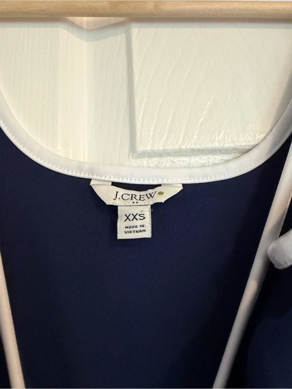 J. Crew Navy Mini Dress with White Trim